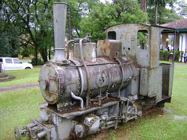 Equipamentos ferroviários utilizados na Real Fábrica de Ferro São João do Ipanema, localizado atualmente no município de Iperó